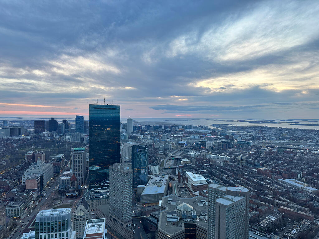 View Boston - Prudential Center sky observation deck amenity wood tile deck